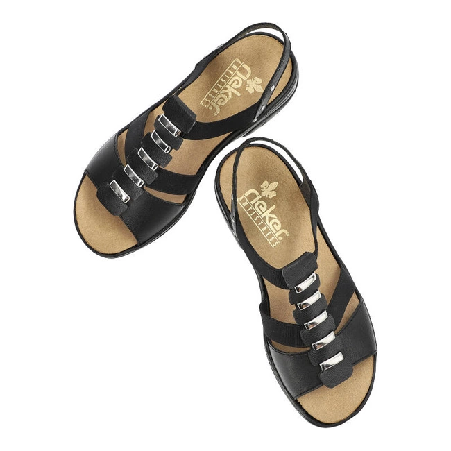 Sandále Rieker - 64580-00 Black