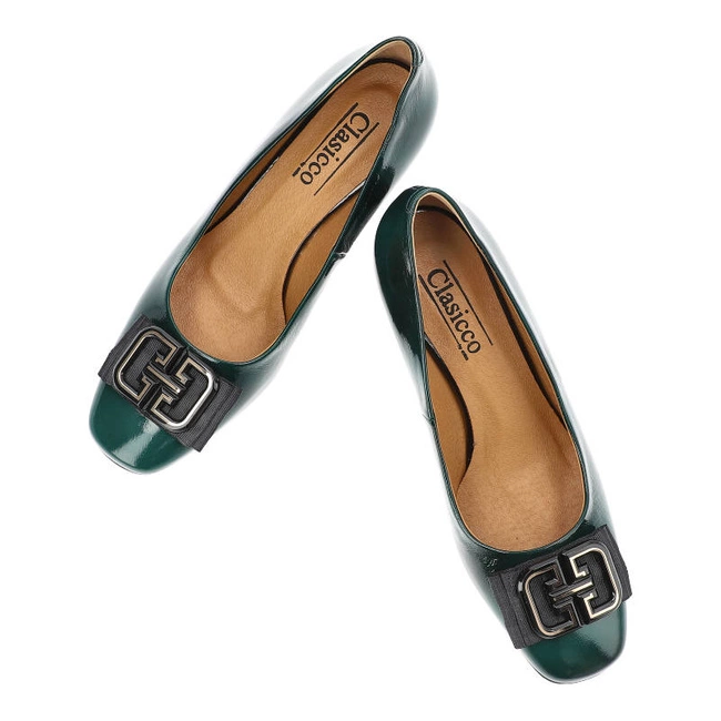 Lodičky Clasicco - 2176 Zielony Lak 1074