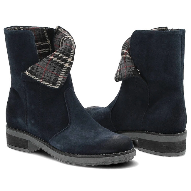 Členkové Topánky Pollonus - 5-1018-003 Granat Welur/Koc