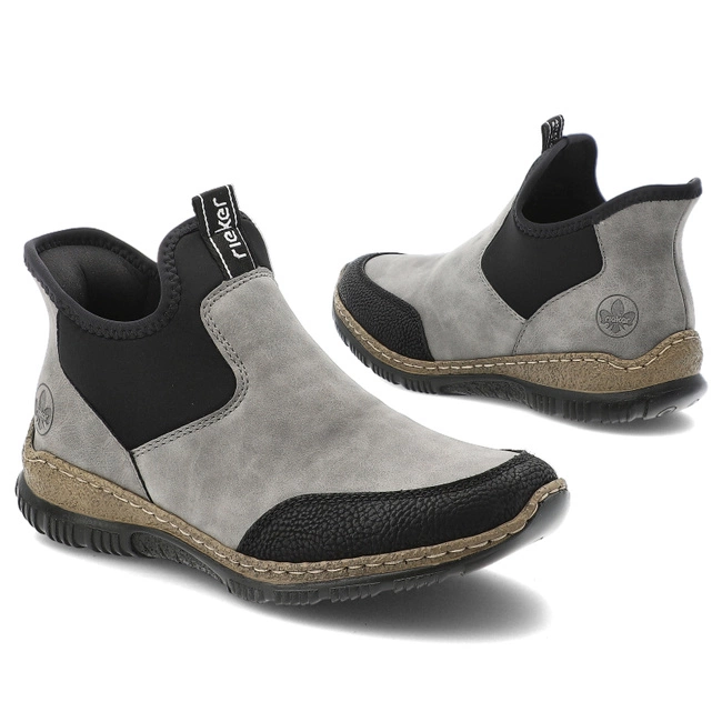 Členkové Topánky RIEKER - N3280-42 Grey Combination