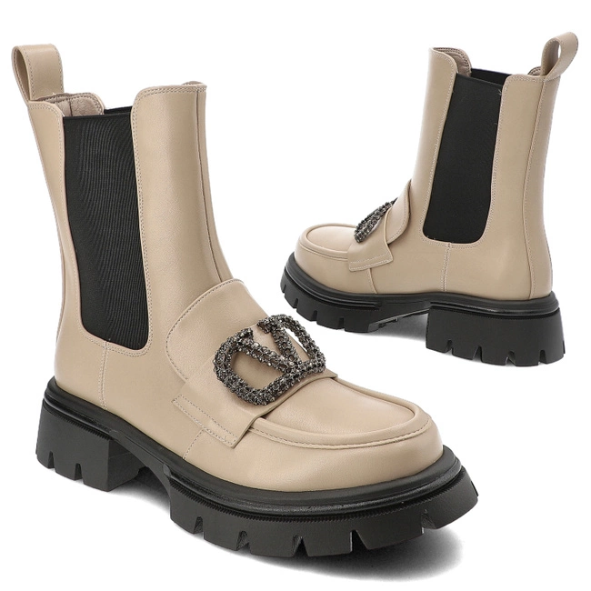 Členkové Topánky S.Barski - MR880-072 Beige