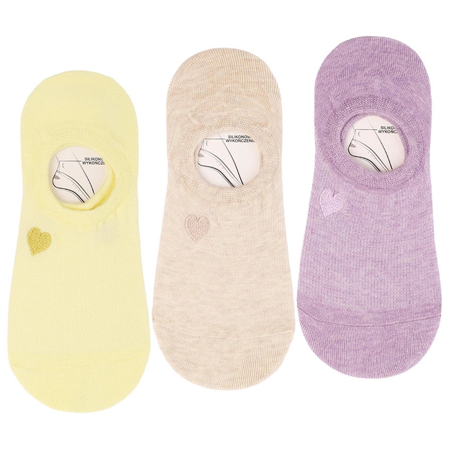 Baleríny MORAJ 3 Pary - CDB200-267 Mix Kolor