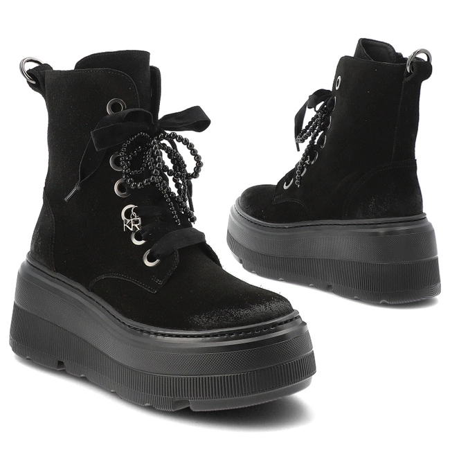 Členkové Topánky KARINO - 5759/003-F Czarny/Welur