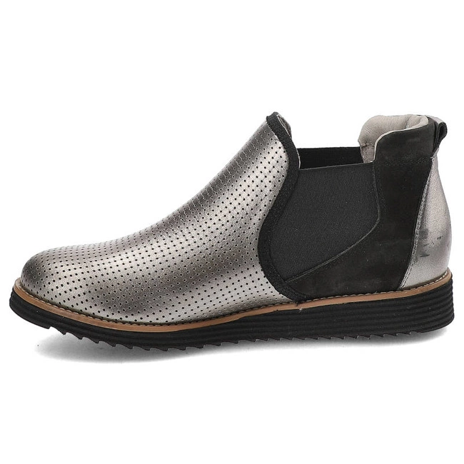 Členkové Topánky Karino - 1710/115-P Czarny/Srebrny