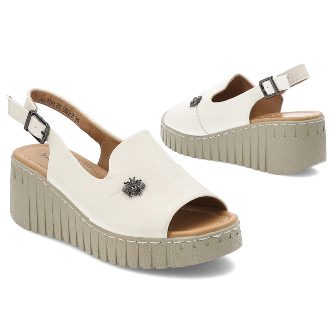 Sandále VINCEZA - 66759 BE Beżowy