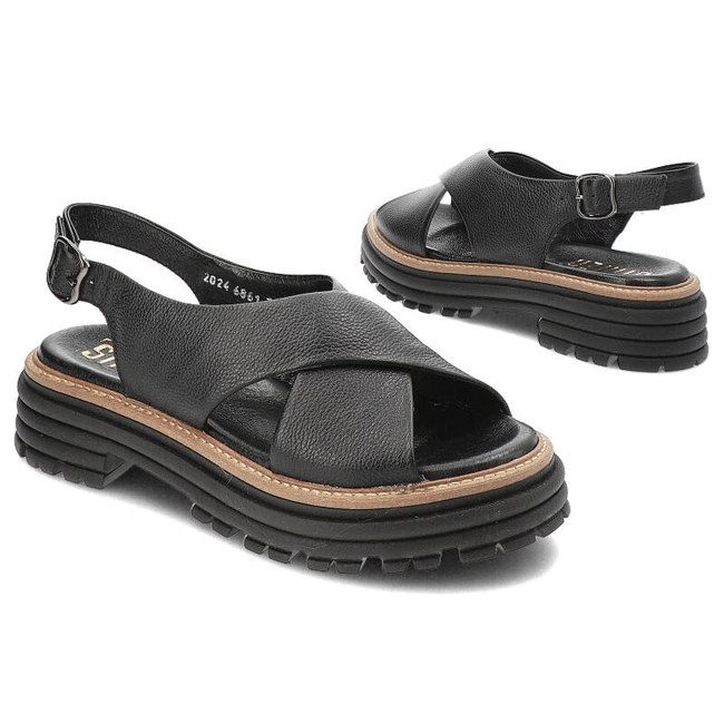 Sandále Simen - 6861A Floter Czarny