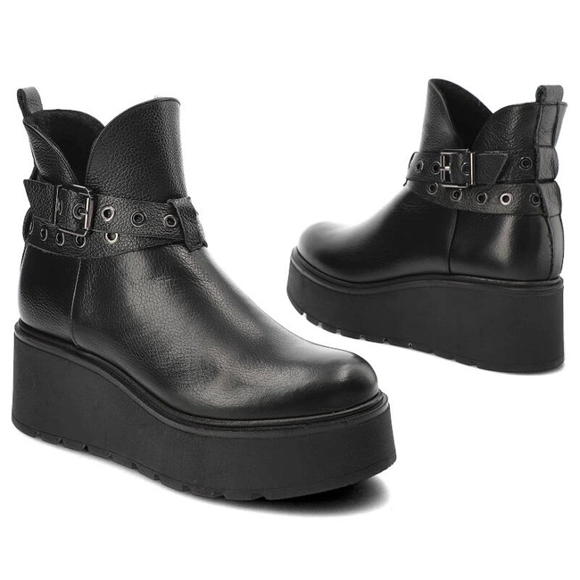 Členkové Topánky Armodo - 1752 Czarny Groch