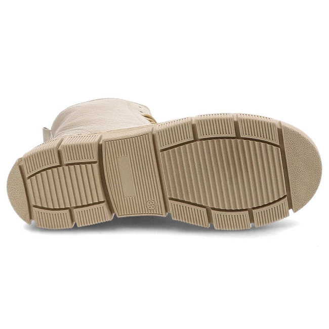 Šnúrovacie Členkové Topánky Wasak - 0660 Ecru Groszek