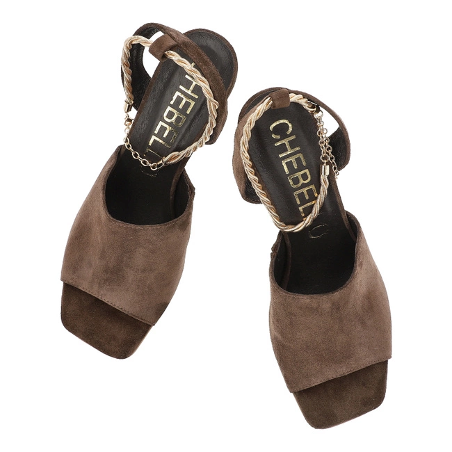 Sandále CHEBELLO - 4440_-105-000-PSK-S135 Brąz Welur