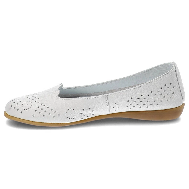 Baleríny Pollonus - 5-1493-004 Verona Biały