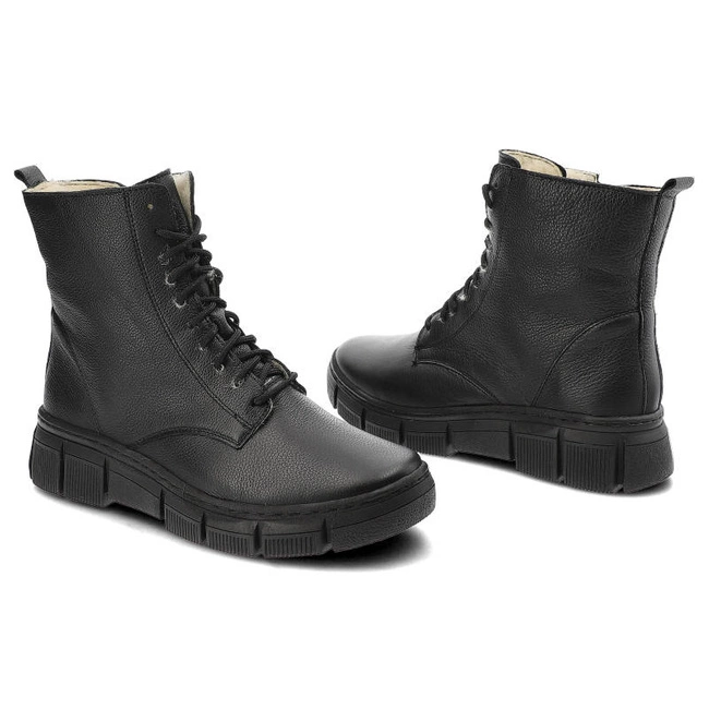 Šnúrovacie Členkové Topánky Wasak - 0660 Czarny Groszek