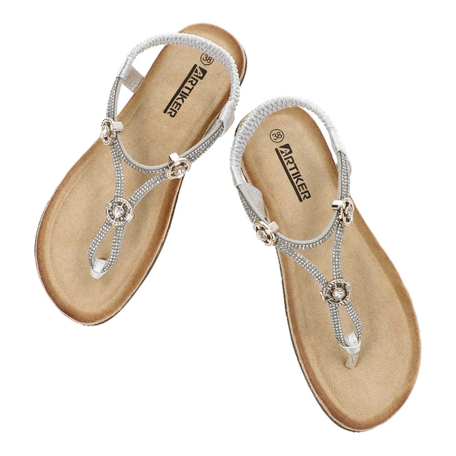 Sandále Artiker - 54C1321 Srebrny