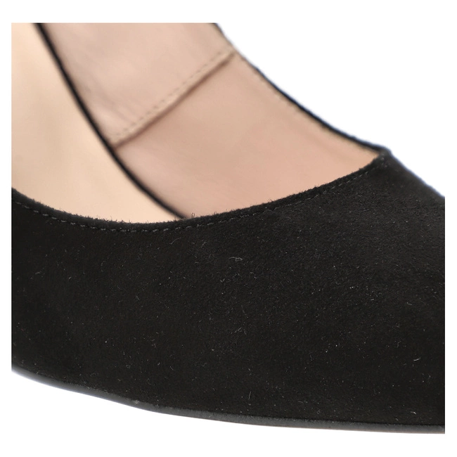 Lodičky ARMODO - 867/2/A Czarny Zamsz/Złoty