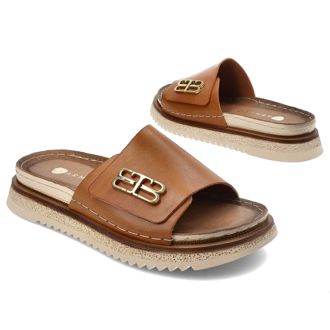 Šľapky Armodo - 50101 Bf.Brąz+Zł.