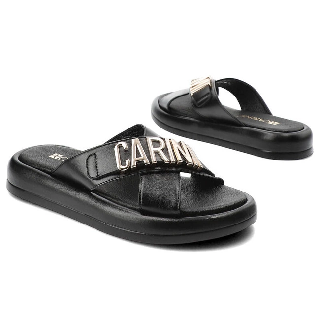 Šľapky Carinii - B9449_-E50-000-000-F74 Czarny