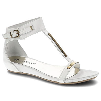 Sandále Carinii - B2202 _-B03-000-000-904 Nappa Brasile Bianco