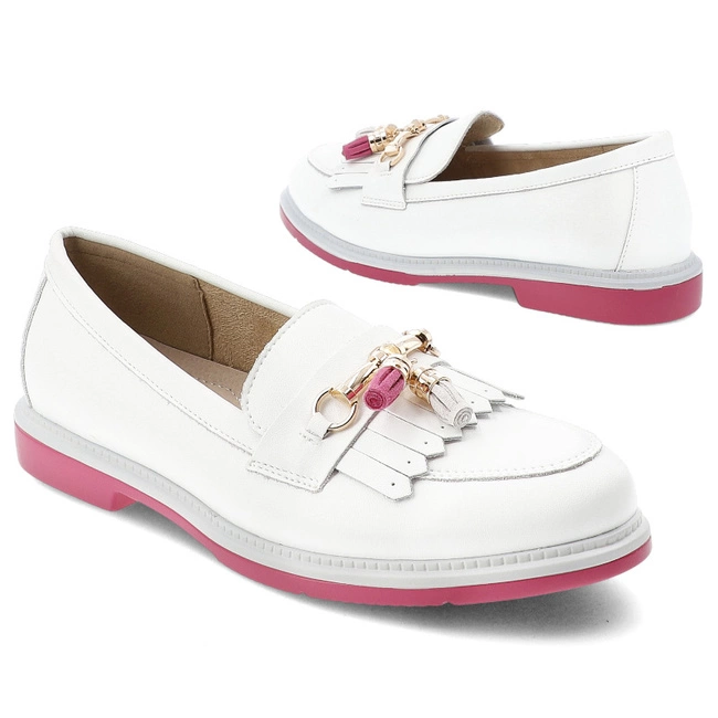 Mókazíny S.BARSKI - LR51-768 White/Pink