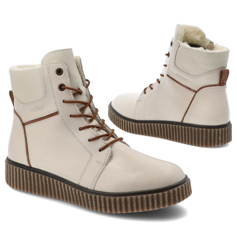 Šnúrovacie Členkové RIEKER - Y4303-80 White