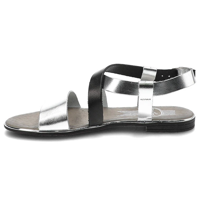 Sandále Lemar - 40033 Bf.Srebrny/Bf.Czarny
