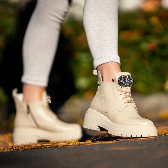 Členkové Topánky Armodo - 03723 Beż G2