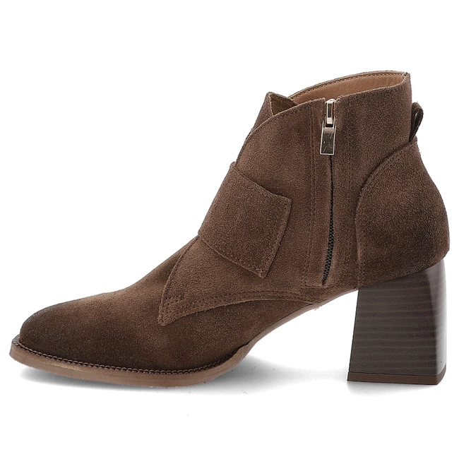 Členkové Topánky ARMODO - 1668 Brąz Welur