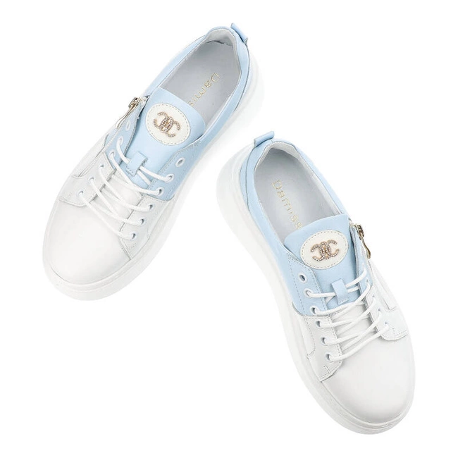 Tenisky Damiss - DS-711 Białe Lic/Błękit