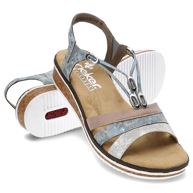 Sandále Rieker - V36G4-40 Blue Combination