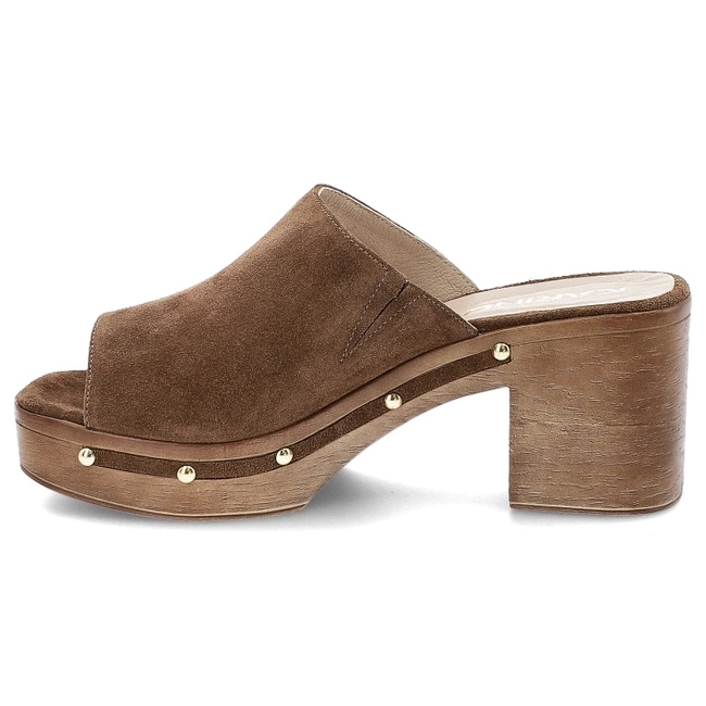 Šľapky KARINO - 5093/015-P Rustikal Welur