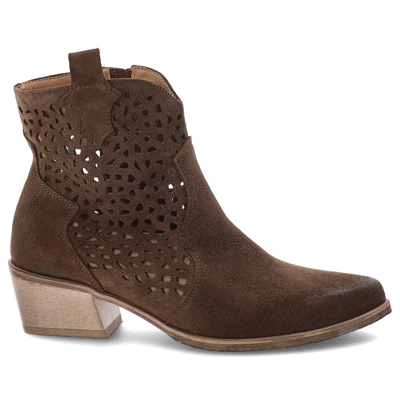 Členkové Topánky ARMODO - 1616 Ciemny Brąz Welur