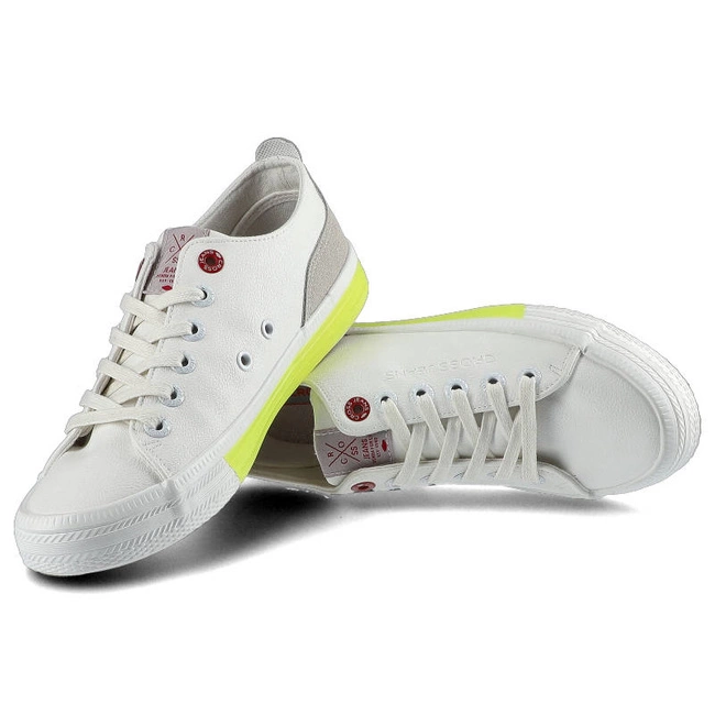 Plátenky Cross Jeans - FF2R4042C Biały/Żółty