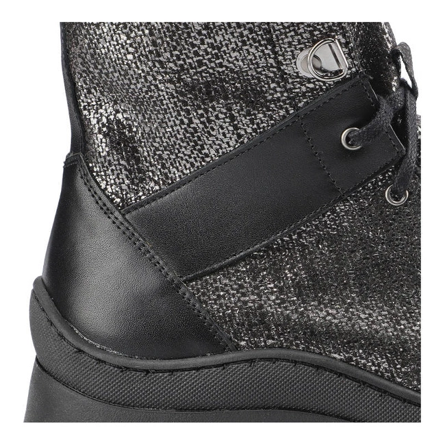 Členkové Topánky Damiss - DS-473 Nikiel Len/Czarne Lico