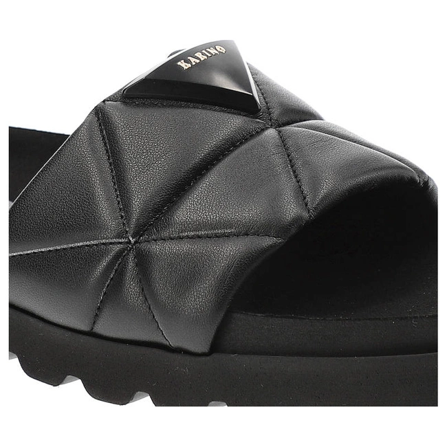 Šľapky Karino - 4195/076-P Czarny/Lico