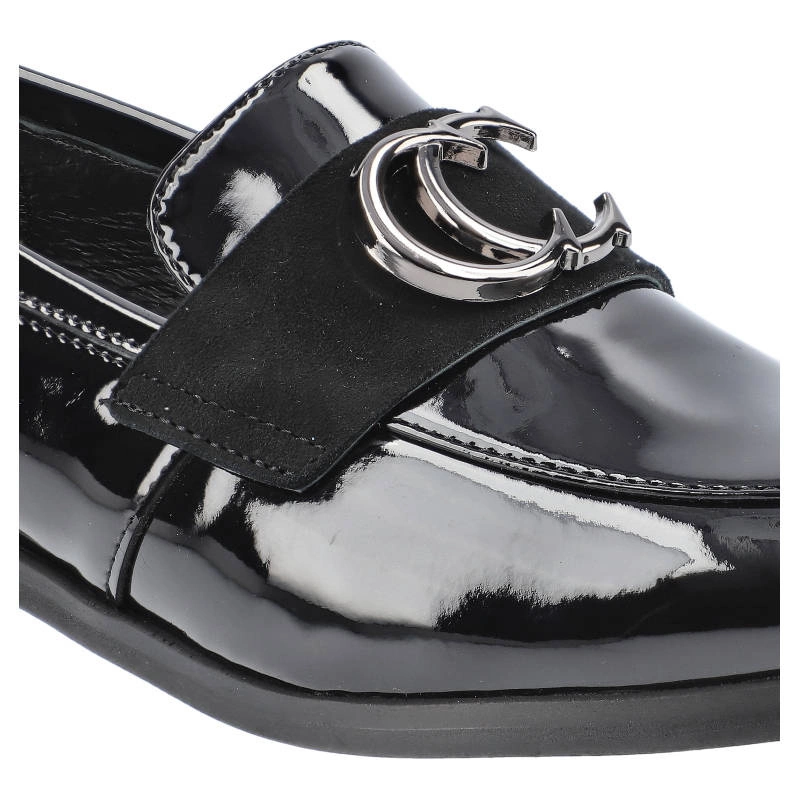 Poltopánky Karino - 3849/090-P Czarny/Lakier