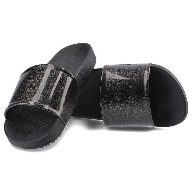 Šľapky Zaxy - 17533 Czarny Brokat - DD385022