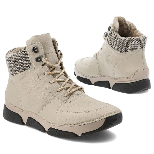 Šnúrovacie Členkové Topánky Rieker - 45955-60 Beige