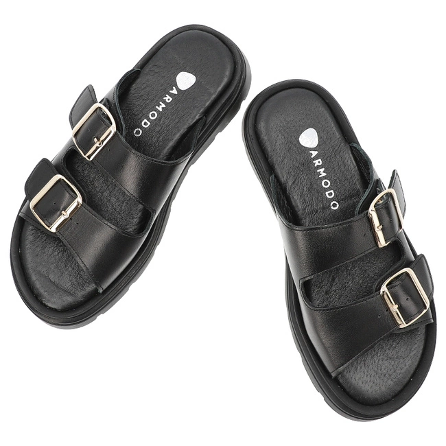 Šľapky ARMODO - 5-1750-009 Czarny Lico