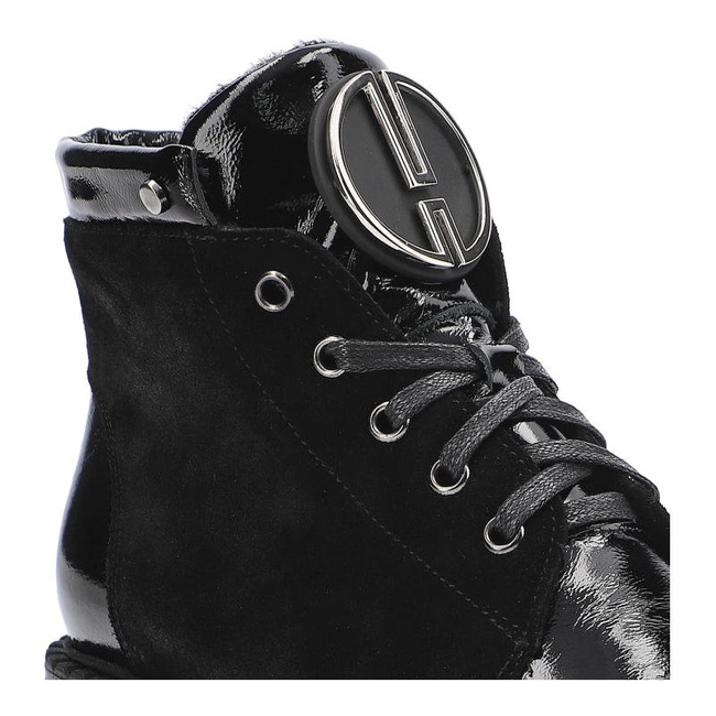 Členkové Topánky Pollonus - 5-1329-003 Czarny Naplak/Czarny Welur