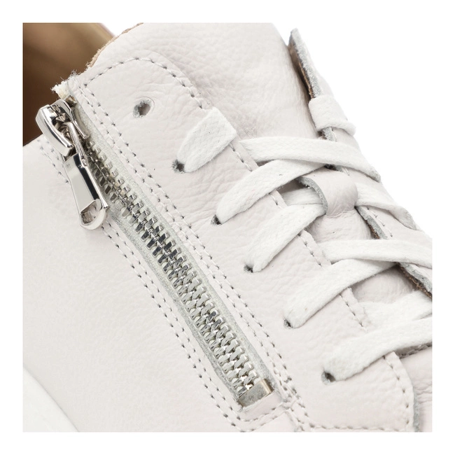 Tenisky WASAK - 0749 Biały Groszek/Brąz Nubuk