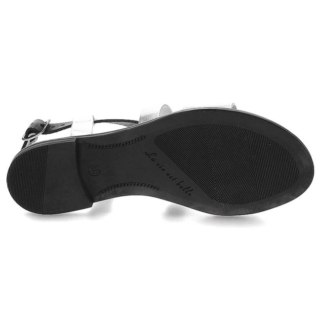 Sandále Lemar - 40033 Bf.Srebrny/Bf.Czarny