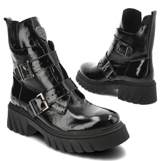 Členkové Topánky Armodo - 60482 Naplak Czarny+Cn.