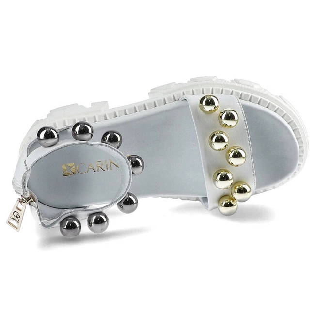 Sandále Carinii - B7226_-L46-000-000-E49 Biały