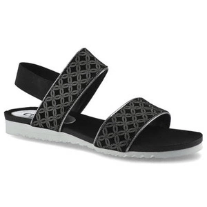 Sandále Chebello - B509 Czarne Kółka Ibis/Srebro