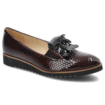 Poltopánky Gamis - 2037 Bordo Łuska/ Czarny Lakier
