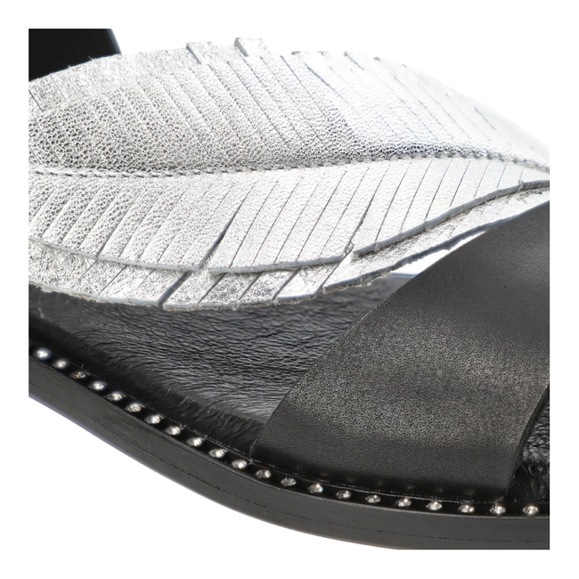 Sandále Armodo - 933C Czarny+Srebro