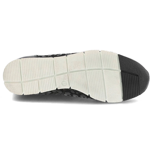 Členkové Topánky Carinii - B3333 _-037-F98-000-B11 Lakier Czarny/Welur 78+Folia25