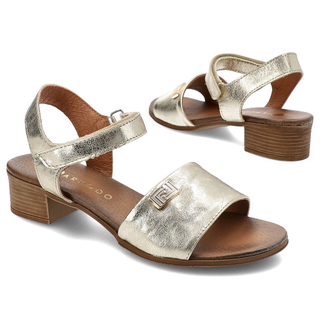 Sandále Armodo - 40415 Kryształ Złoto+Zł.