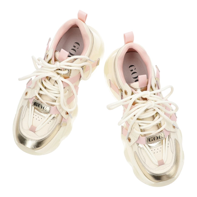 Tenisky GOE - RR2N4031 Ecru/Pink