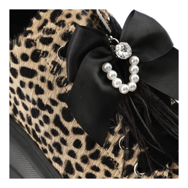 Tenisky KARINO - 5726/043-P Beż-Czarny/Naplak