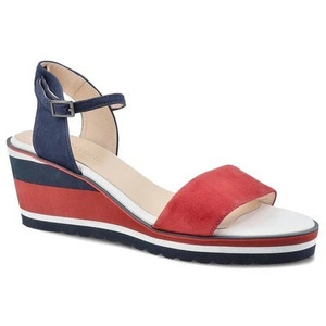 Sandále Damiss - DS-269 Czerwony Zamsz/Granat Zamsz