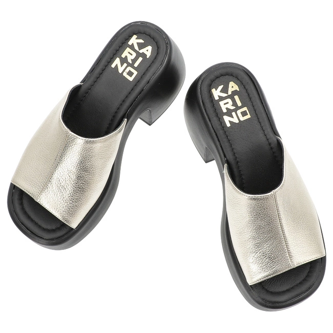 Šľapky KARINO - 5349/112-P C.Złoty/Lico